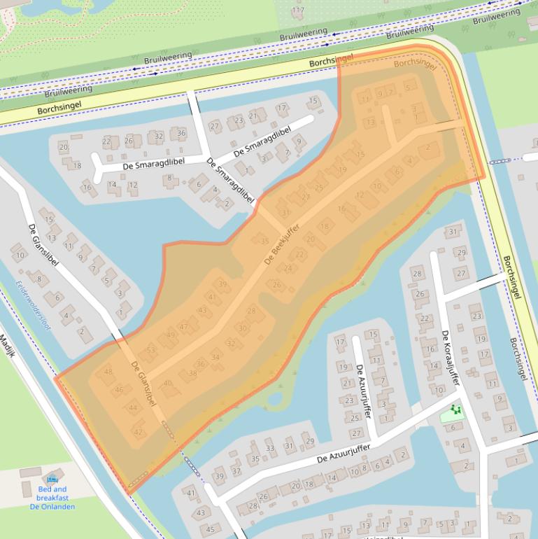 Kaart van postcodegebied 9766RD.