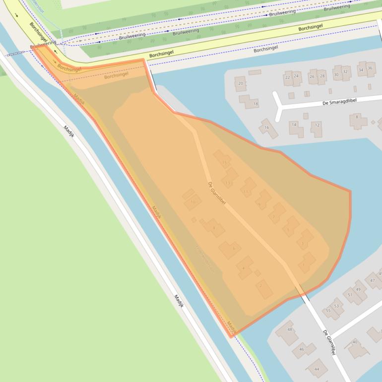 Kaart van postcodegebied 9766RE.