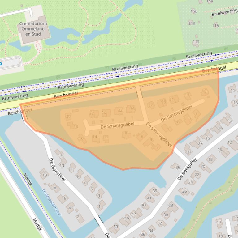 Kaart van postcodegebied 9766RG.