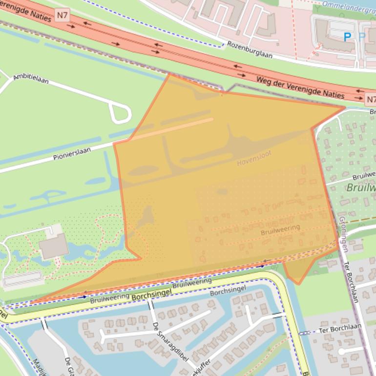 Kaart van postcodegebied 9766TG.