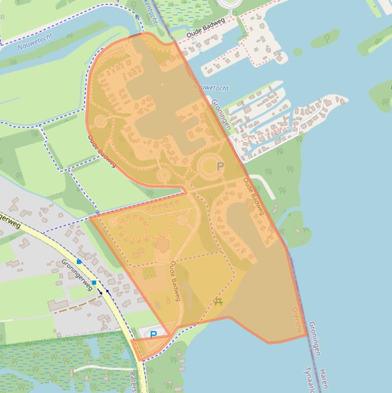 Kaart van postcodegebied 9766TJ.