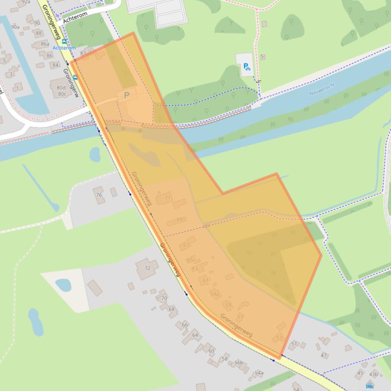 Kaart van postcodegebied 9766TL.