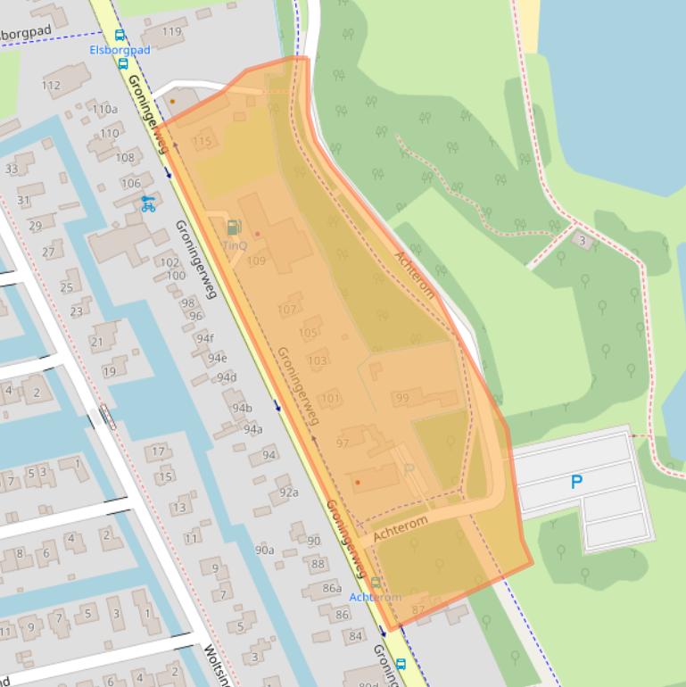 Kaart van postcodegebied 9766TM.