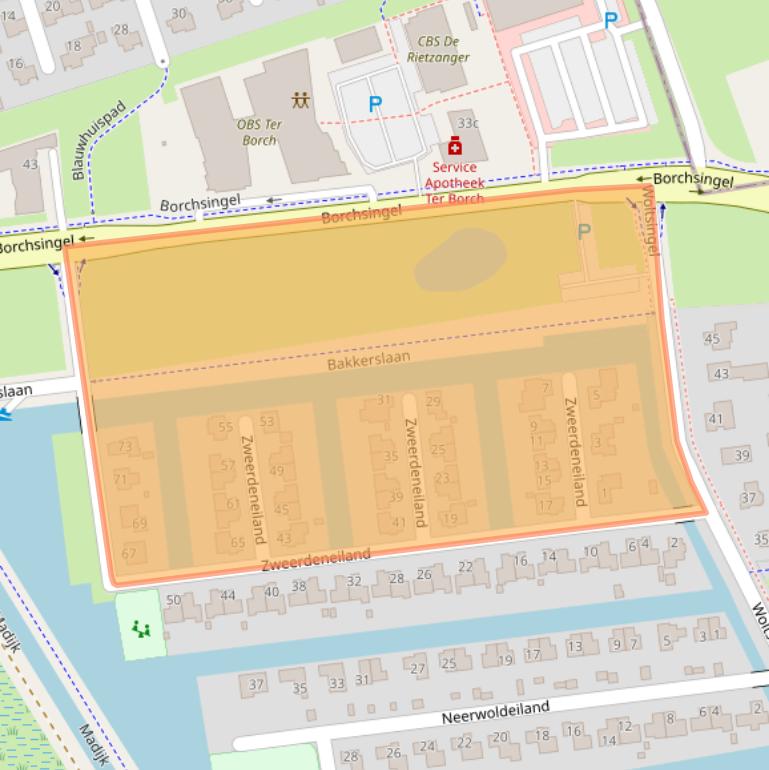 Kaart van postcodegebied 9766VA.