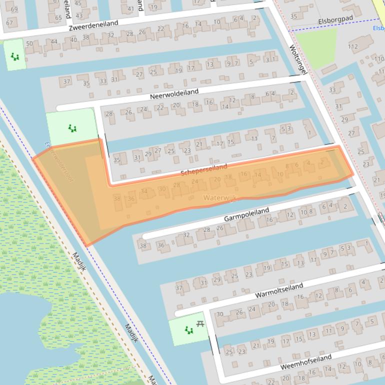 Kaart van postcodegebied 9766VG.