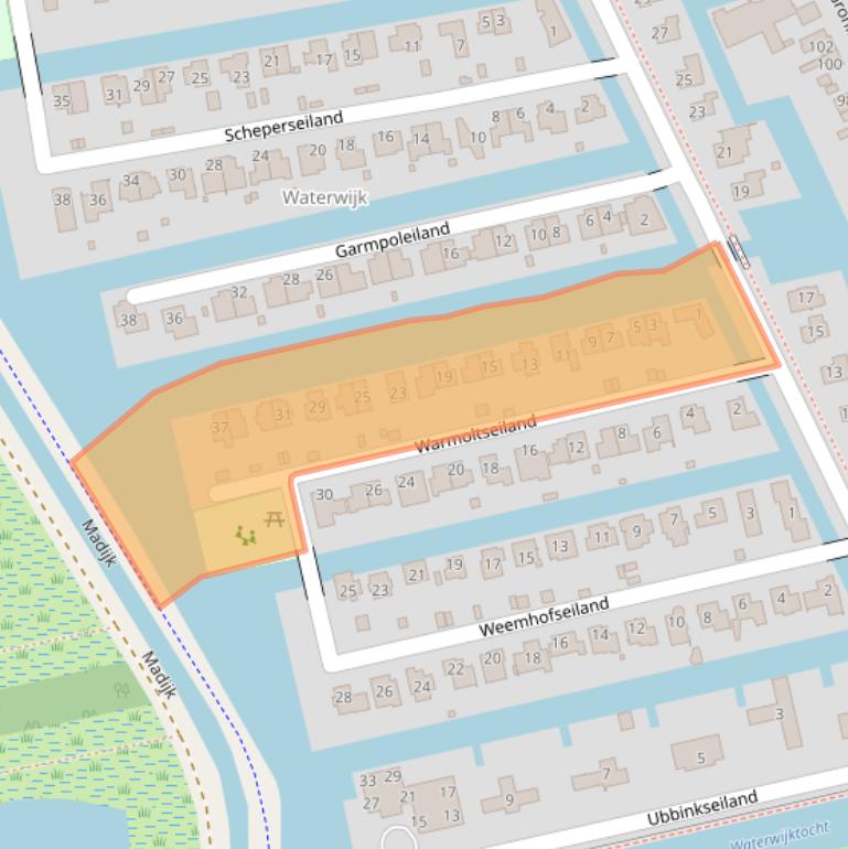 Kaart van postcodegebied 9766VH.
