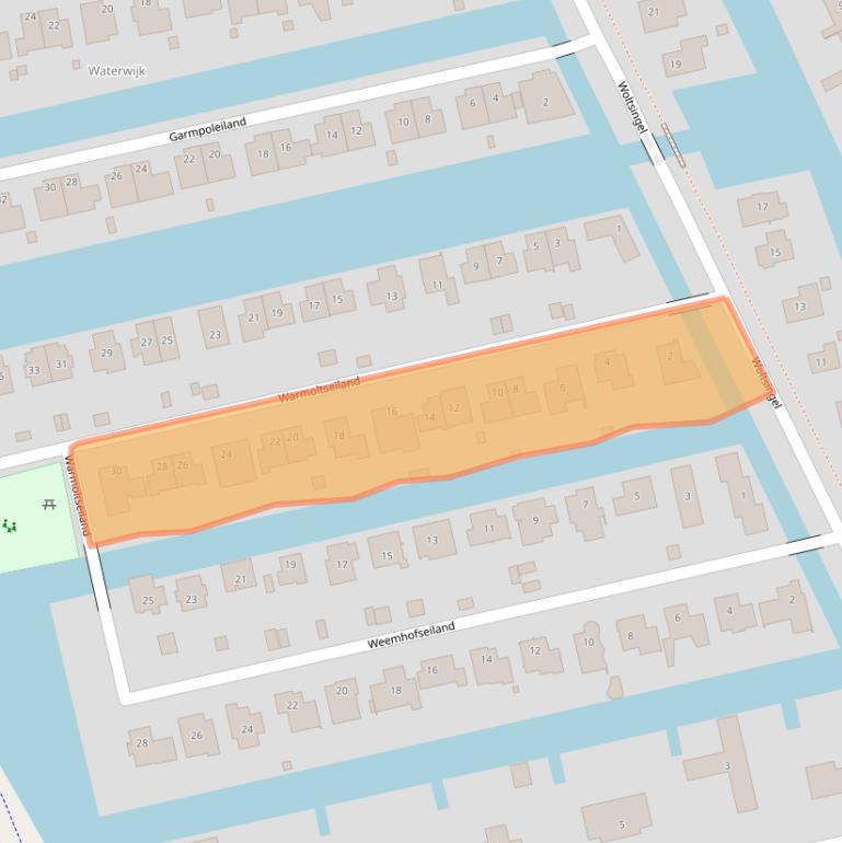 Kaart van postcodegebied 9766VJ.
