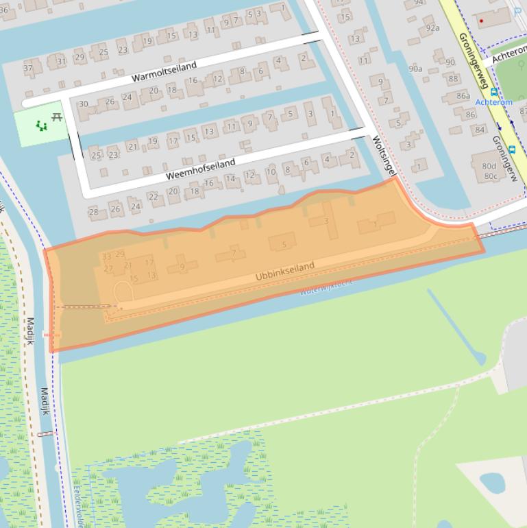 Kaart van postcodegebied 9766VM.