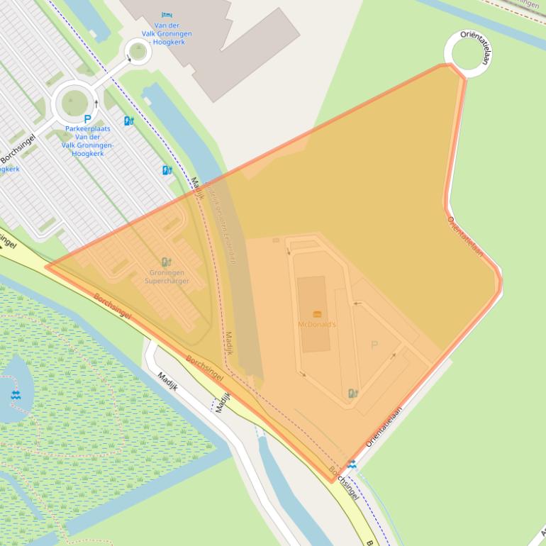 Kaart van postcodegebied 9766ZA.