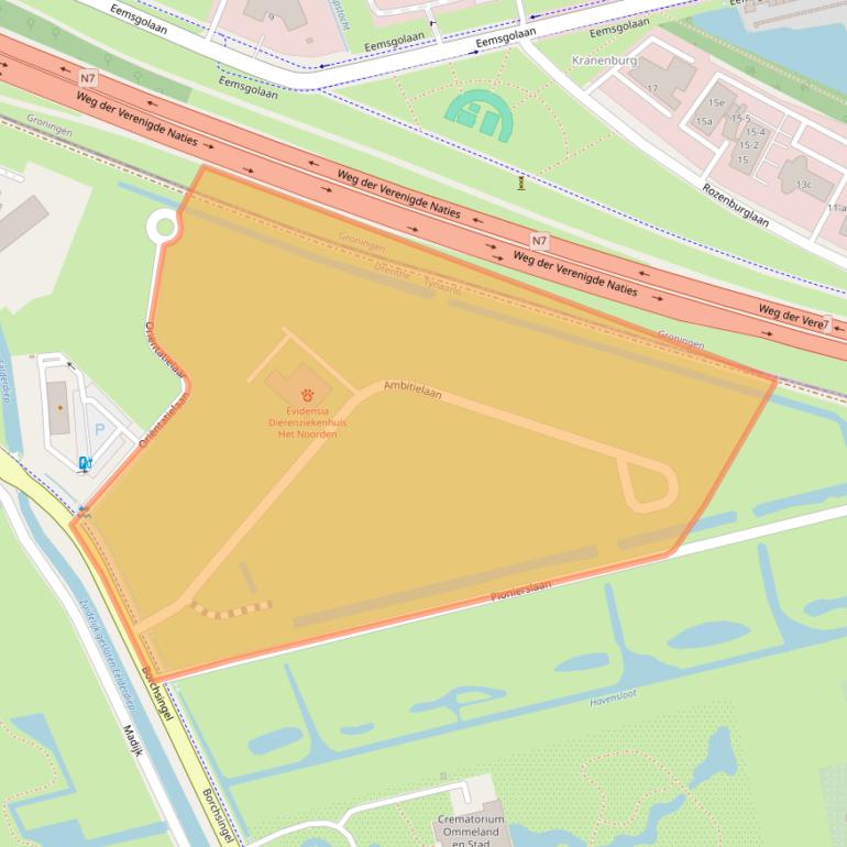 Kaart van postcodegebied 9766ZB.