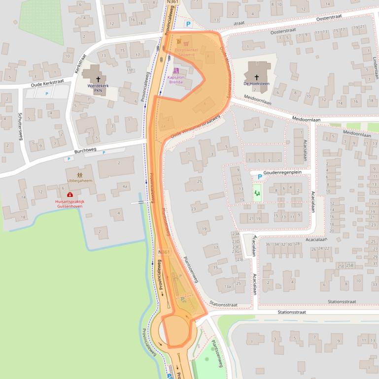 Kaart van postcodegebied 9771AB.