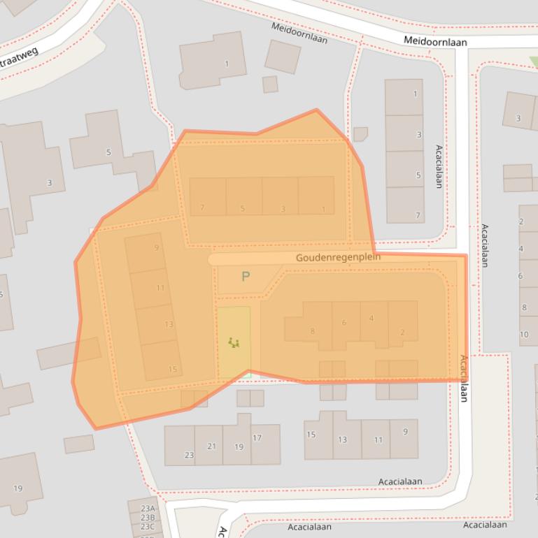Kaart van postcodegebied 9771AK.
