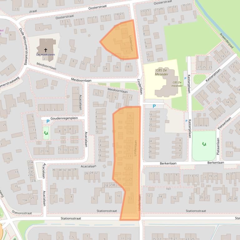 Kaart van postcodegebied 9771AL.