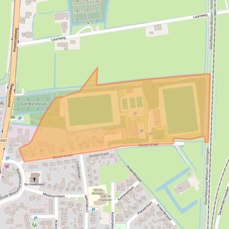 Kaart van postcodegebied 9771AS.