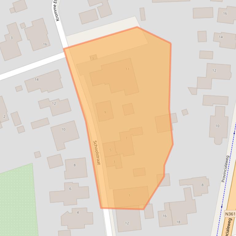 Kaart van postcodegebied 9771BJ.