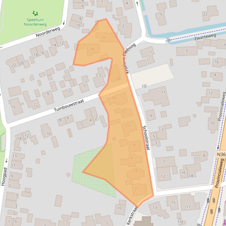 Kaart van postcodegebied 9771BK.