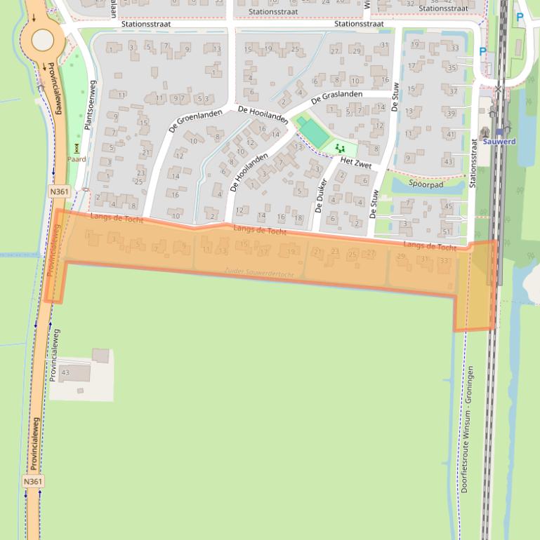 Kaart van postcodegebied 9771BR.