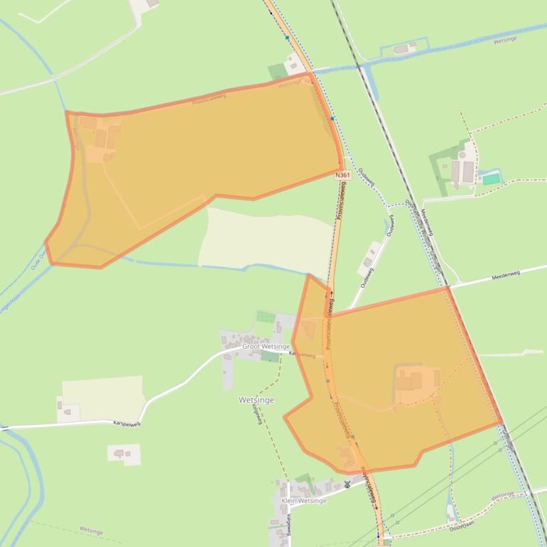 Kaart van postcodegebied 9773TD.