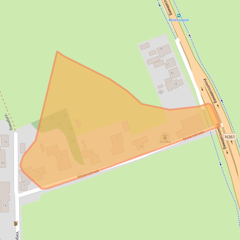 Kaart van postcodegebied 9773TJ.