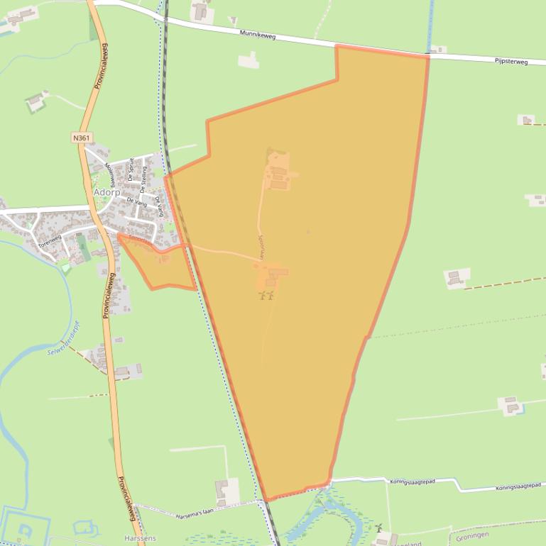 Kaart van postcodegebied 9774PC.