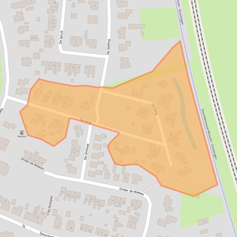 Kaart van postcodegebied 9774PW.