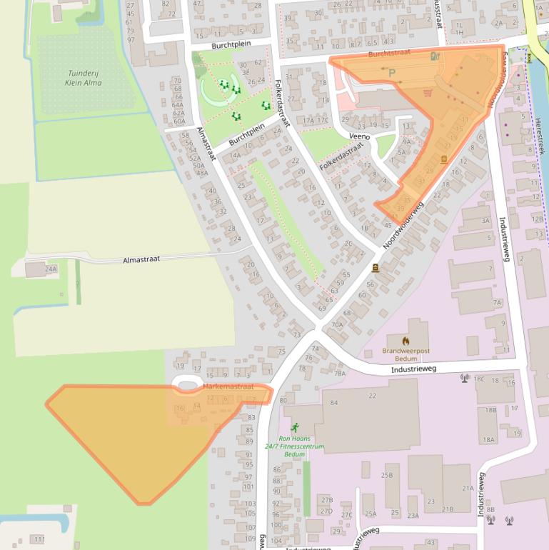 Kaart van postcodegebied 9781AD.