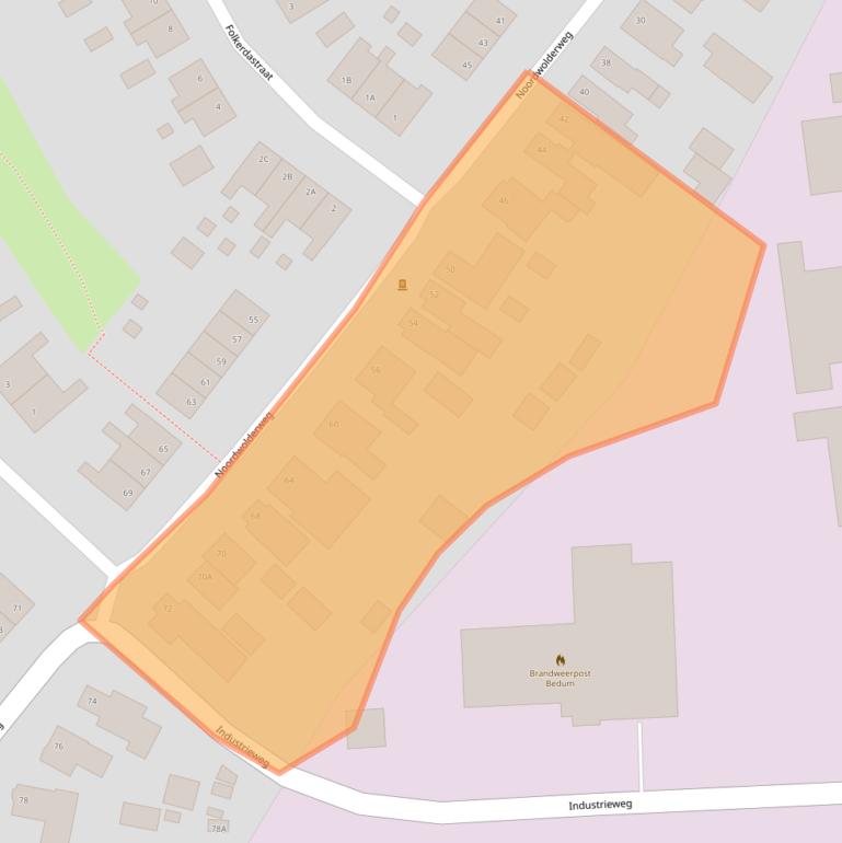 Kaart van postcodegebied 9781AJ.