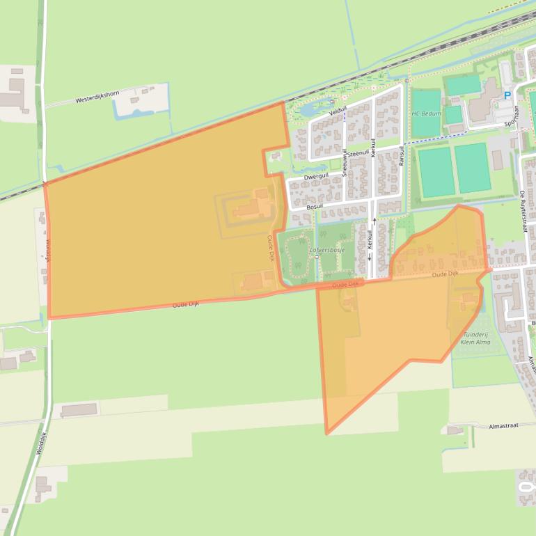 Kaart van postcodegebied 9781BL.