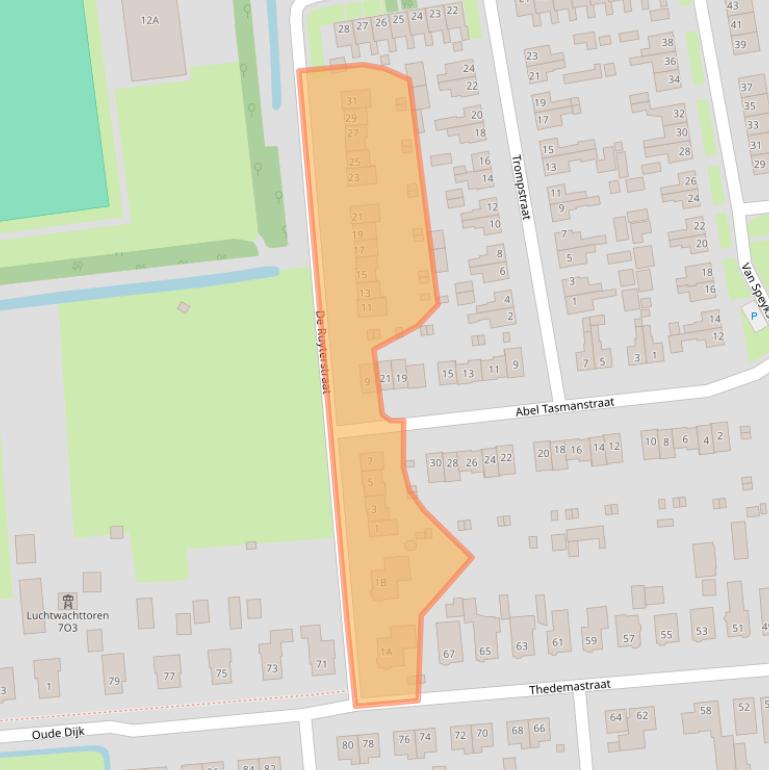 Kaart van postcodegebied 9781BW.