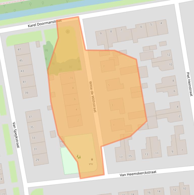 Kaart van postcodegebied 9781CA.