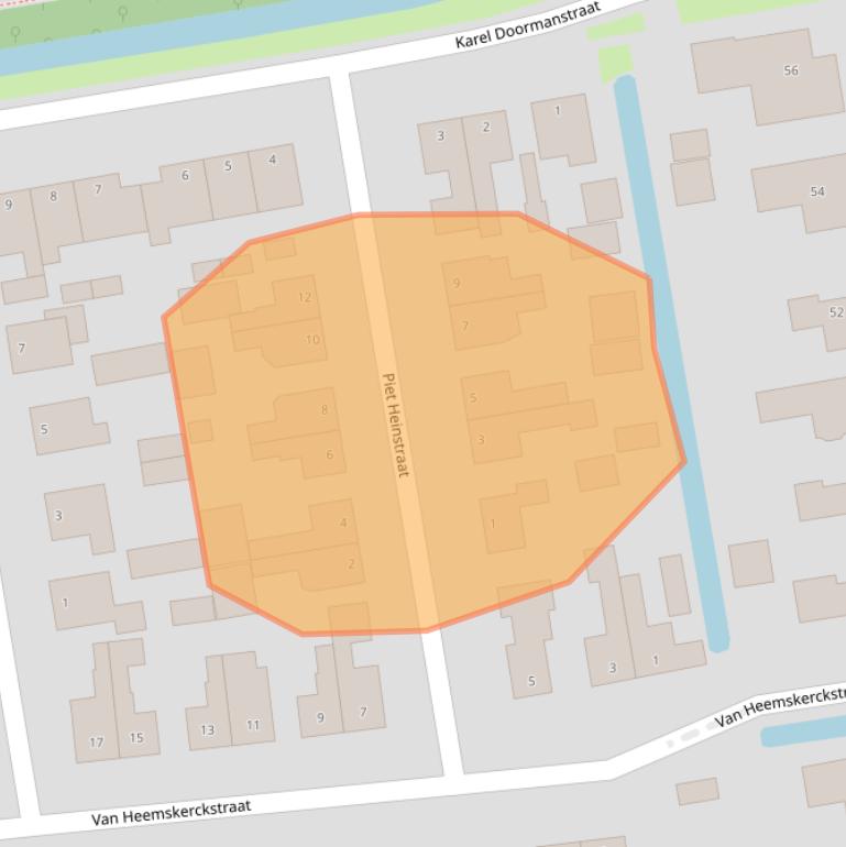 Kaart van postcodegebied 9781CB.