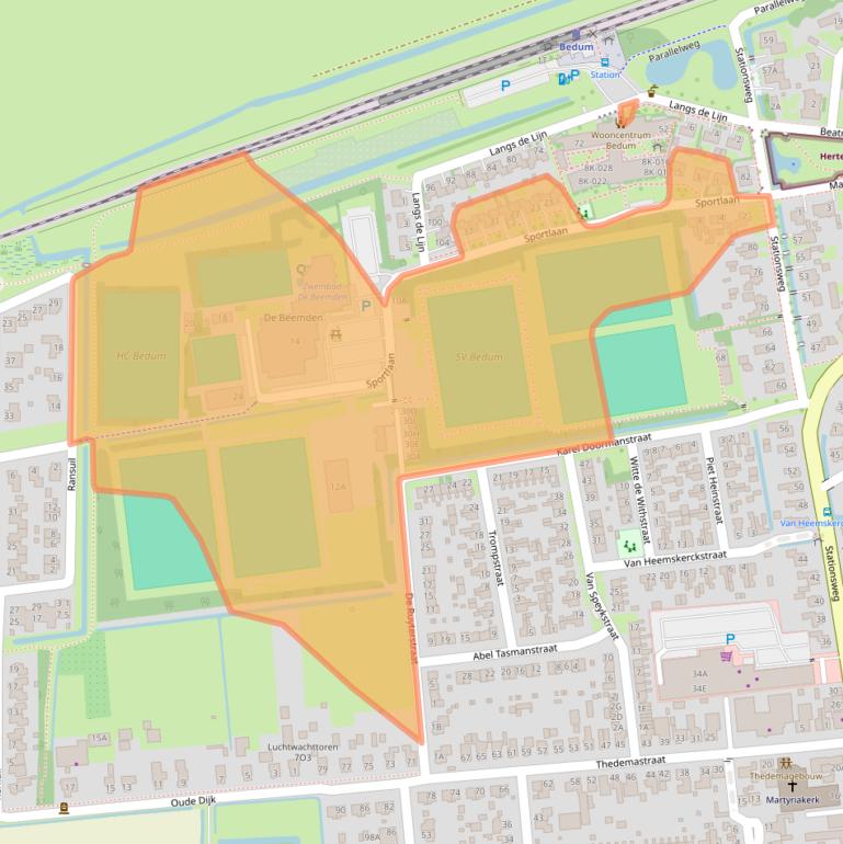 Kaart van postcodegebied 9781CL.
