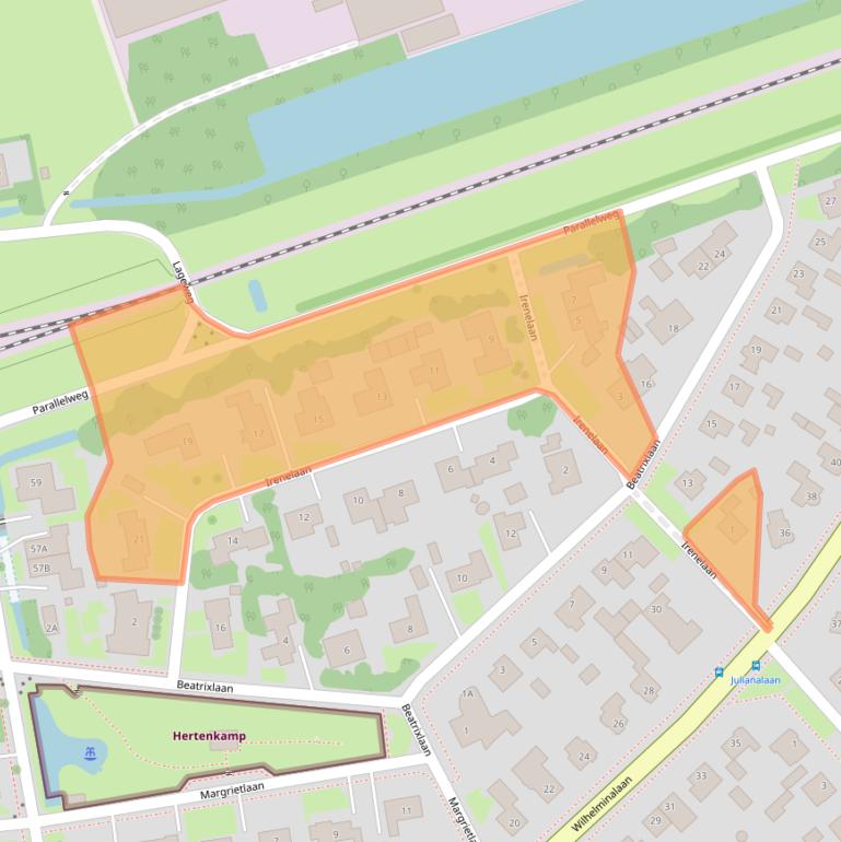 Kaart van postcodegebied 9781CP.