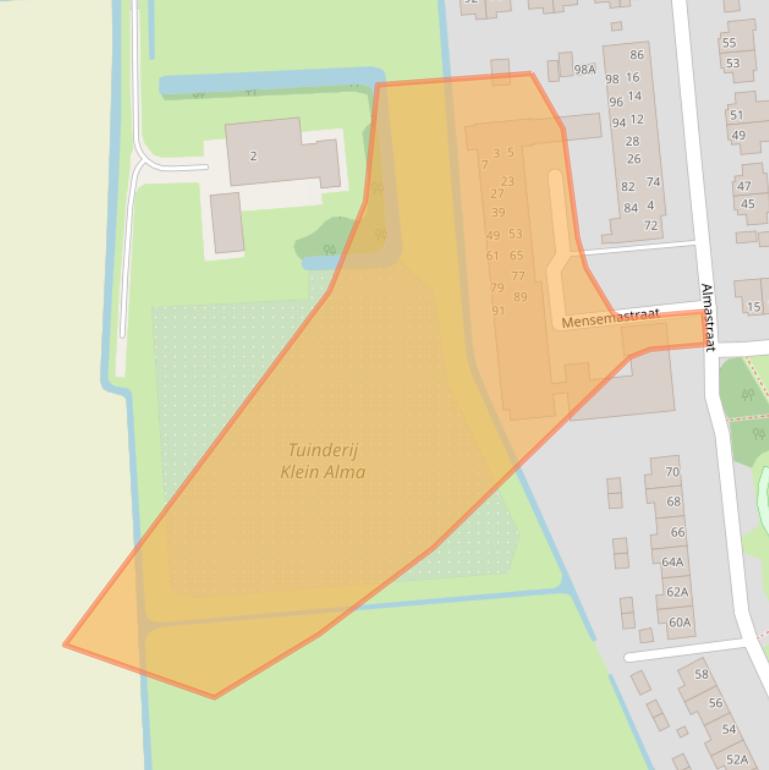 Kaart van postcodegebied 9781DB.