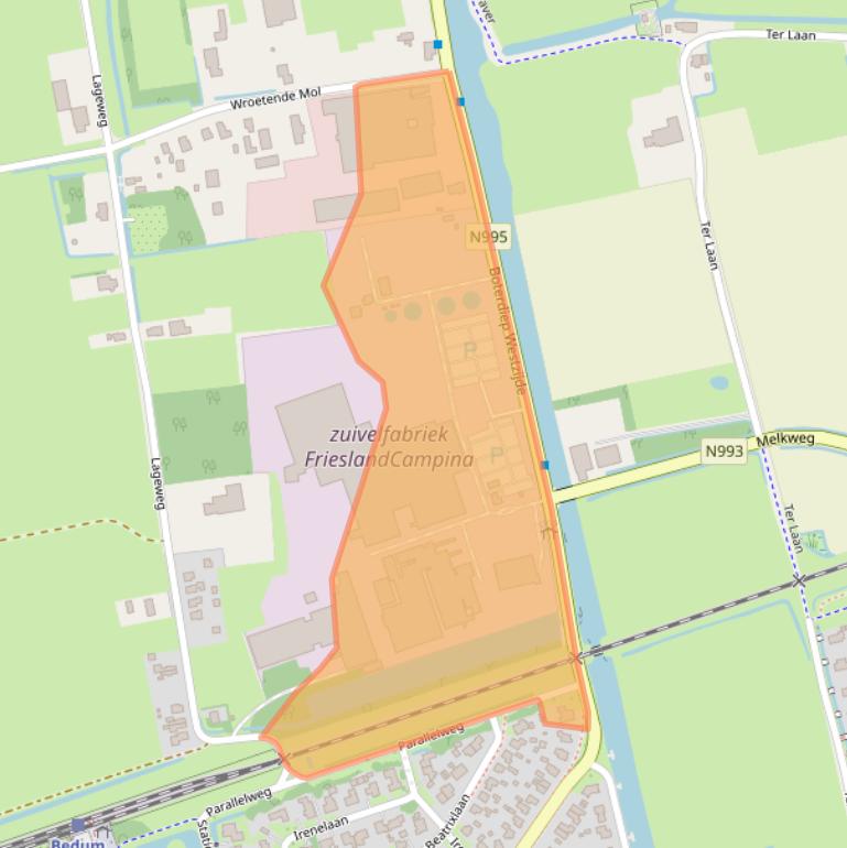 Kaart van postcodegebied 9781EL.