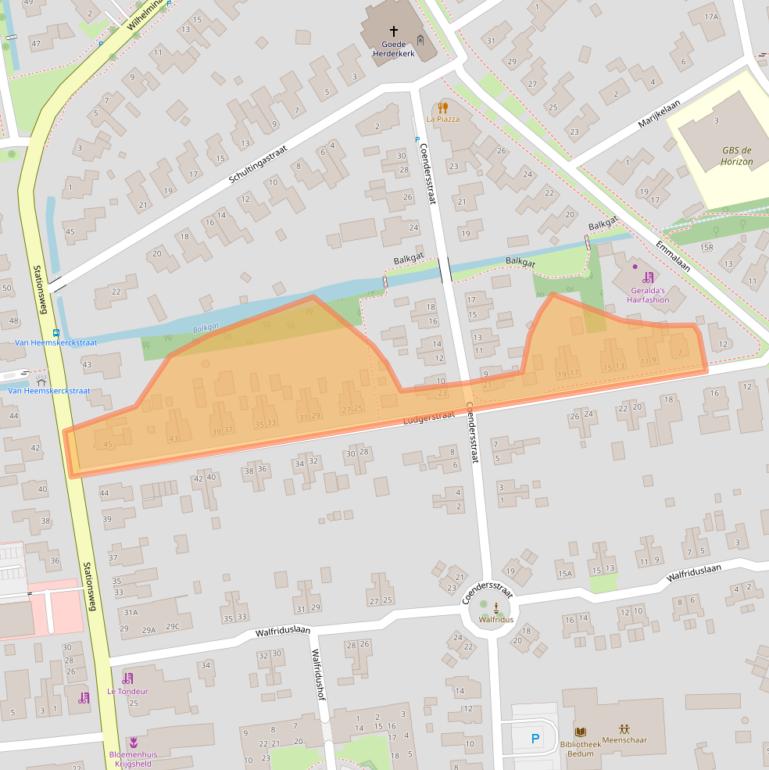 Kaart van postcodegebied 9781GE.