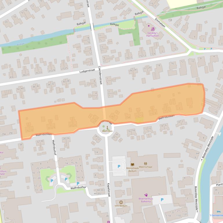 Kaart van postcodegebied 9781GH.