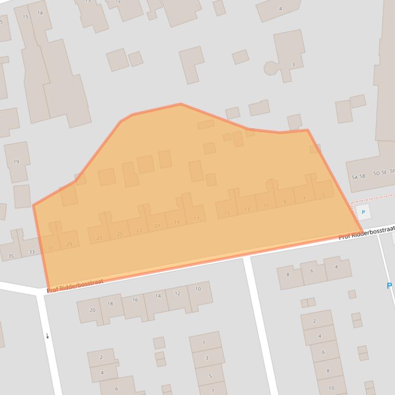 Kaart van postcodegebied 9781JC.