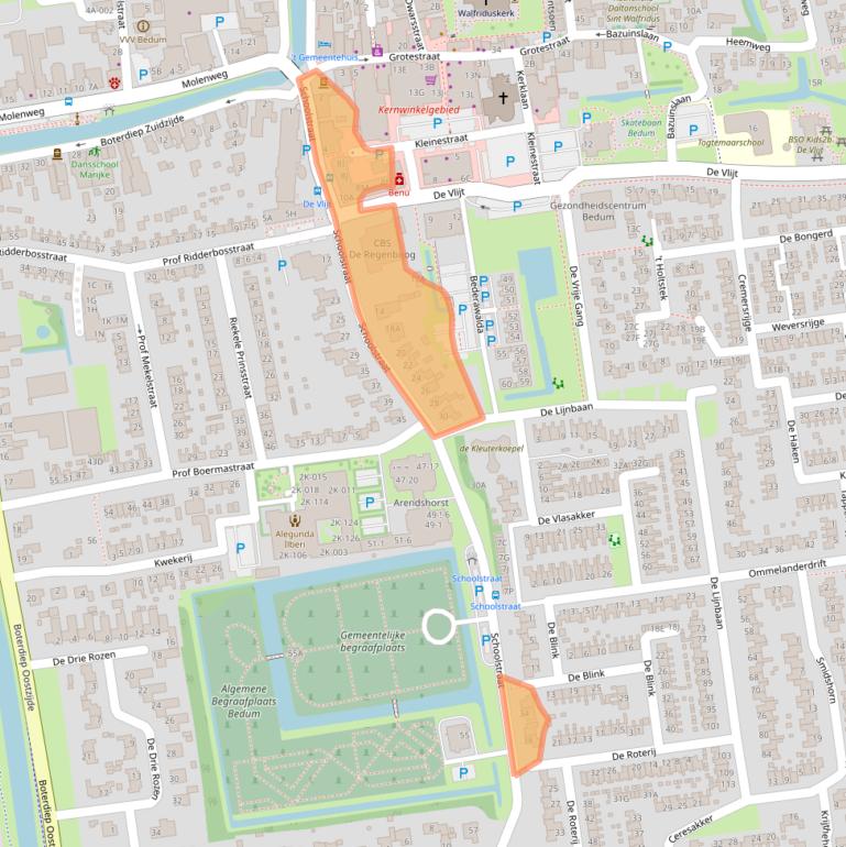 Kaart van postcodegebied 9781JN.