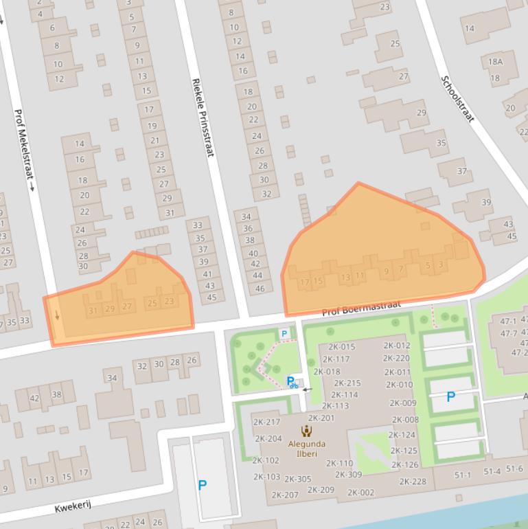 Kaart van postcodegebied 9781JP.