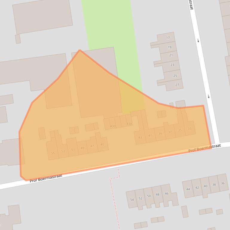 Kaart van postcodegebied 9781JR.
