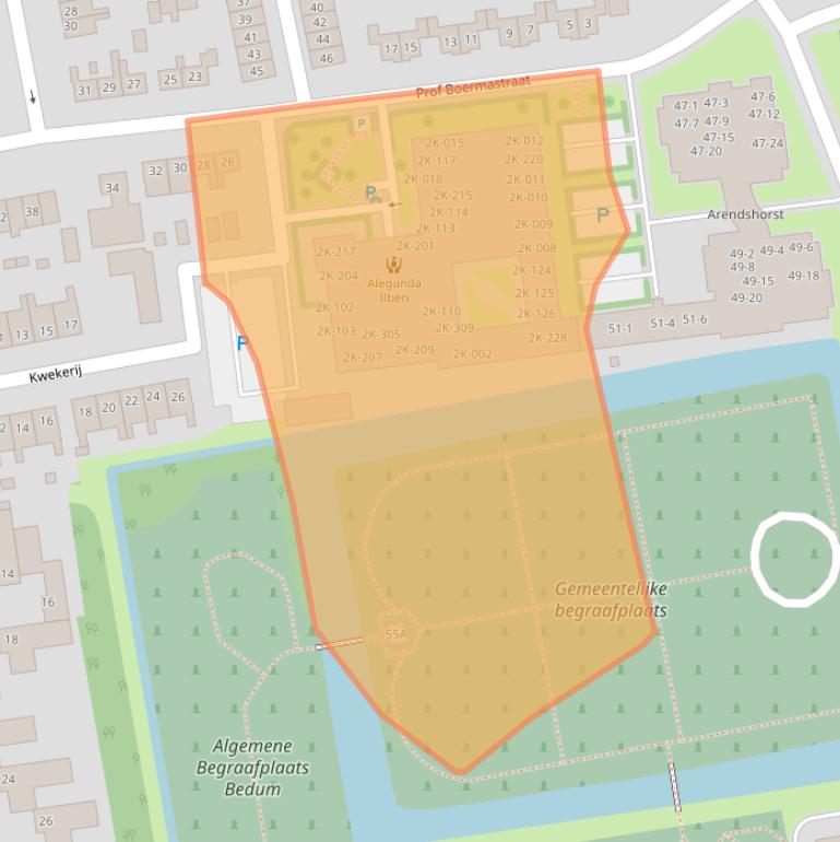 Kaart van postcodegebied 9781JS.