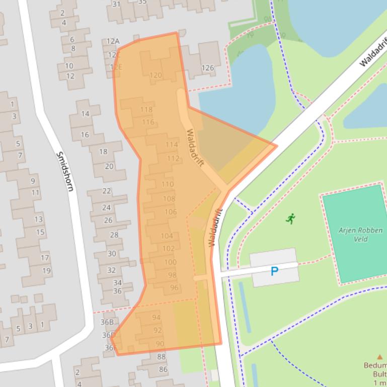 Kaart van postcodegebied 9781KG.