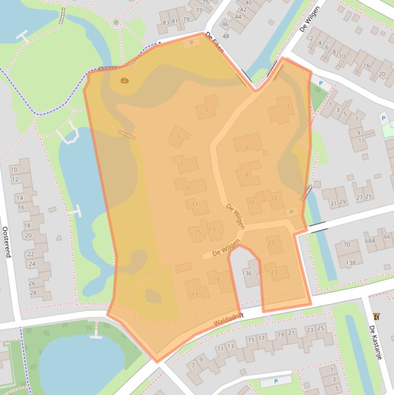 Kaart van postcodegebied 9781ME.