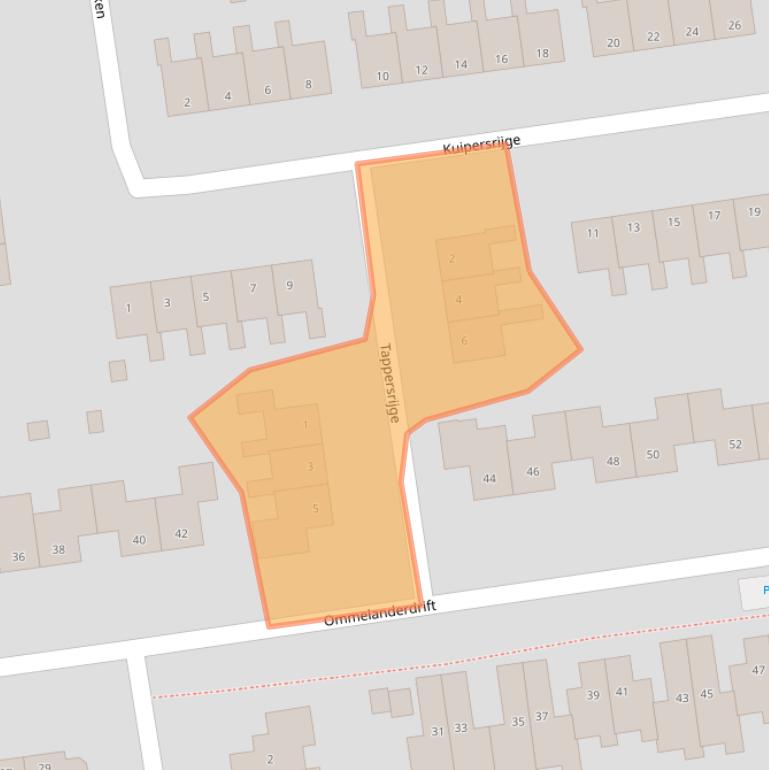 Kaart van postcodegebied 9781NA.