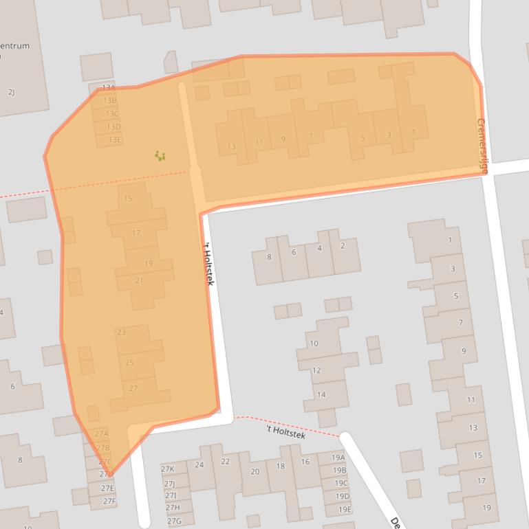 Kaart van postcodegebied 9781NJ.