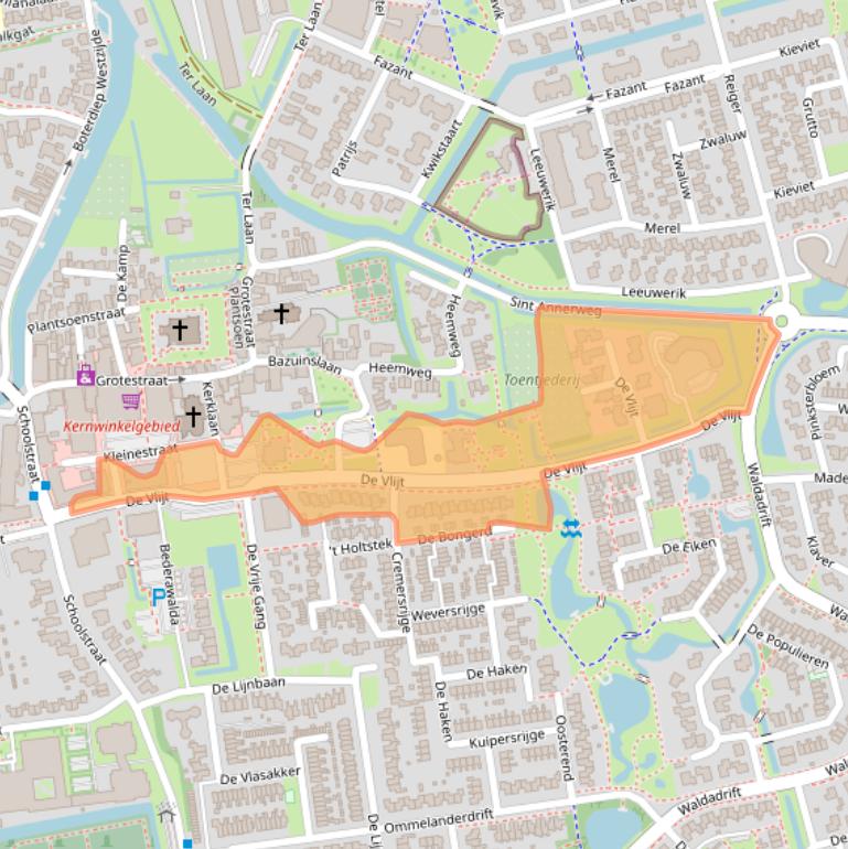 Kaart van postcodegebied 9781NR.