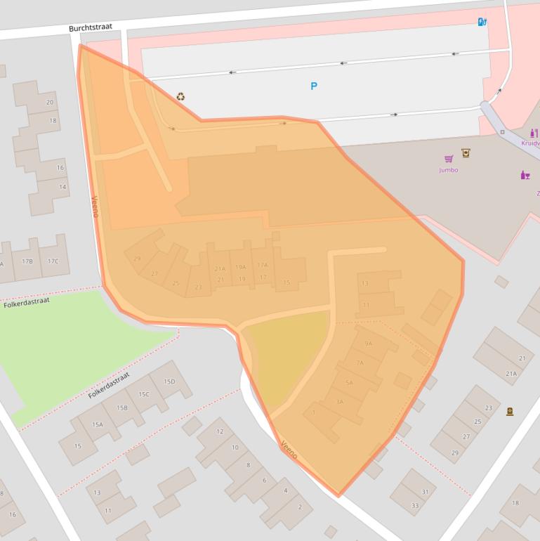 Kaart van postcodegebied 9781RA.