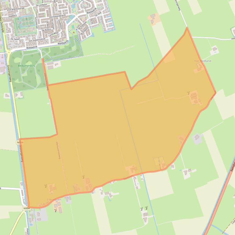 Kaart van postcodegebied 9781TT.