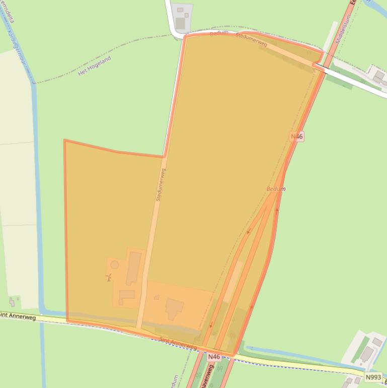 Kaart van postcodegebied 9781TV.